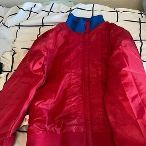 Red jacket for winter